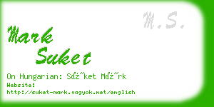 mark suket business card
